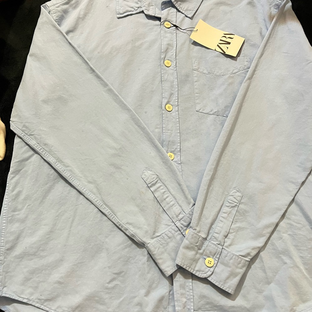 Zara Sky Blue Casual Shirt